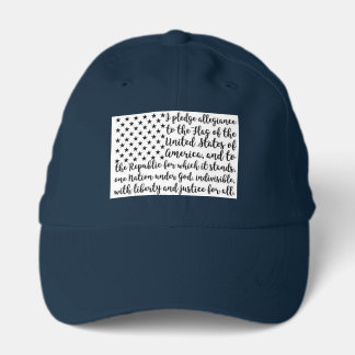 The Pledge of Allegance USA Flag Performance Cap