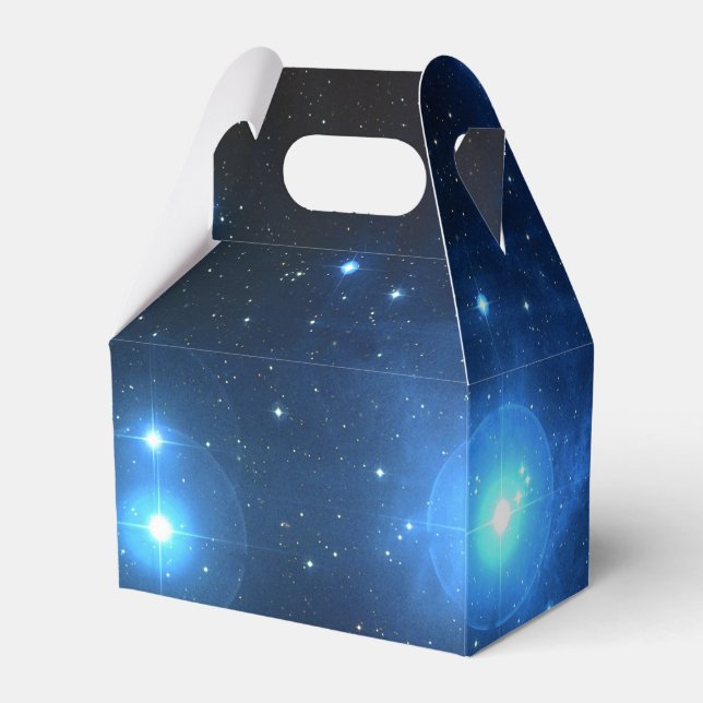 The Pleiades, Star Cluster Favor Boxes (Back Side)