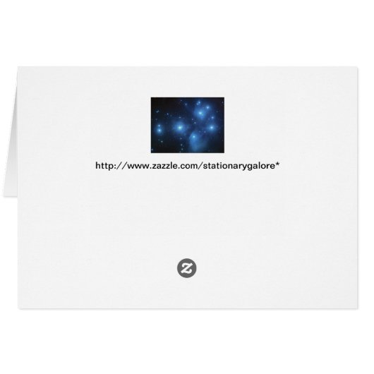 The Pleiades's star cluster aka The 7 Sisters (Back Horizontal)