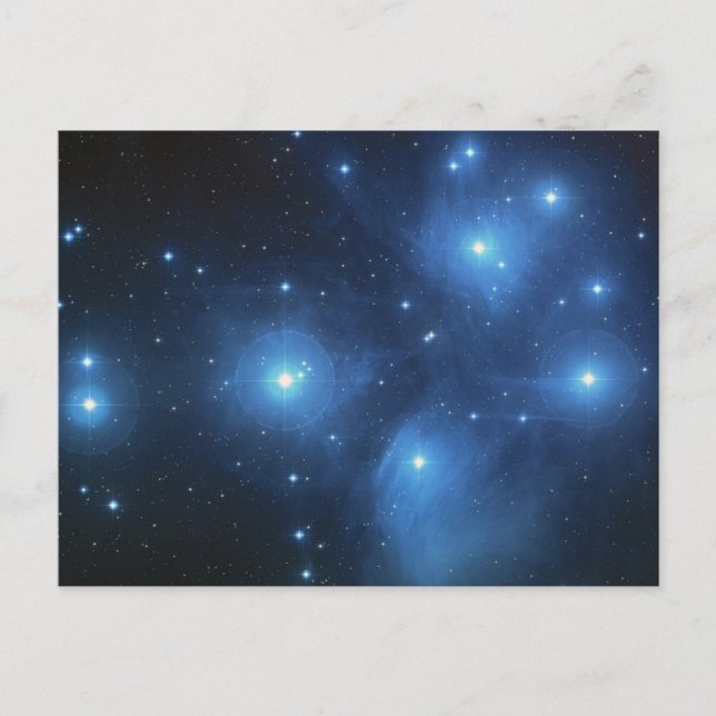 The Pleiades's star cluster aka The 7 Sisters Postcard (Front)