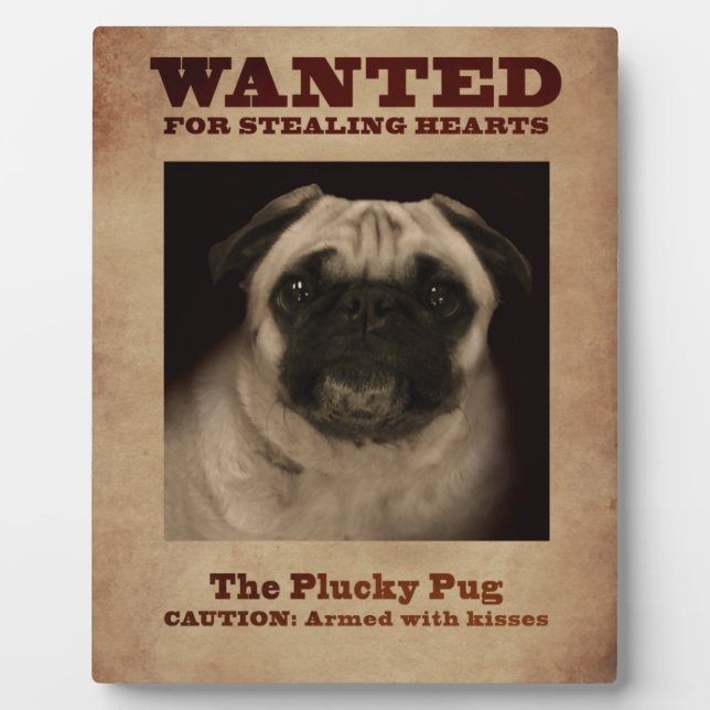 The Plucky Pug Plaque (Front)