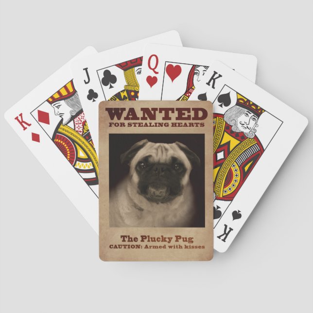 The Plucky Pug Poker Cards (Back)