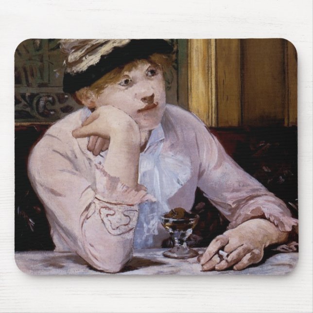 The Plum by Edouard Manet Mouse Pad (Front)