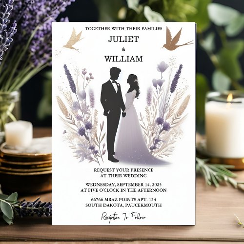 The Plum Fall Spring Summer Lavender Sage Wedding Invitation