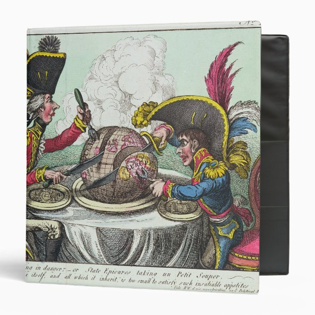 The Plum Pudding in Danger, 1805 3 Ring Binder (Front/Inside)