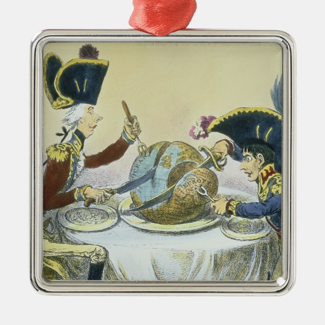 The Plum Pudding in Danger, 1805 Metal Ornament (Front)