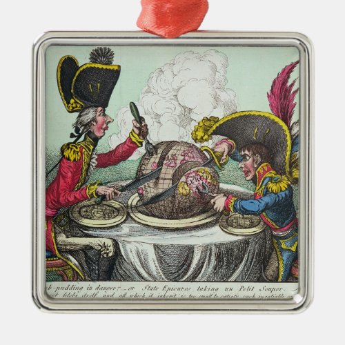 The Plum Pudding in Danger 1805 Metal Ornament