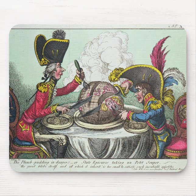 The Plum Pudding in Danger, 1805 Mouse Pad (Front)