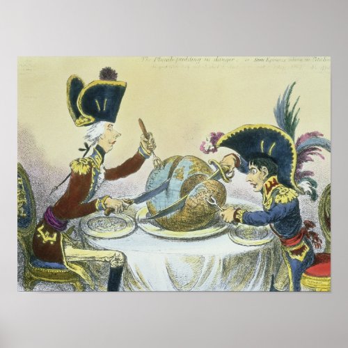 The Plum Pudding in Danger 1805 Poster