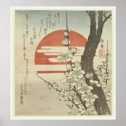 The Plum Tree and The Rising Sun Poster