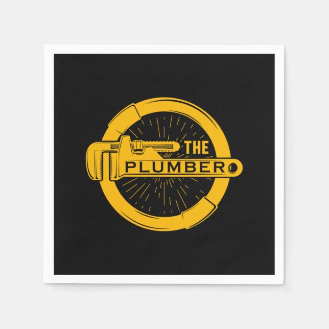The Plumber Plumbing Pipe Craft Profession Gift Napkins (Front)