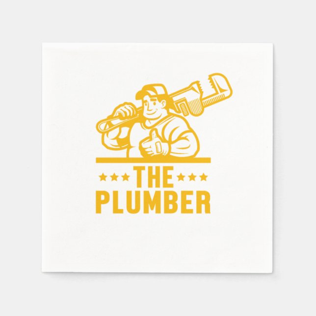 The Plumber Plumbing Tool Tools Profession Gift Napkins (Front)