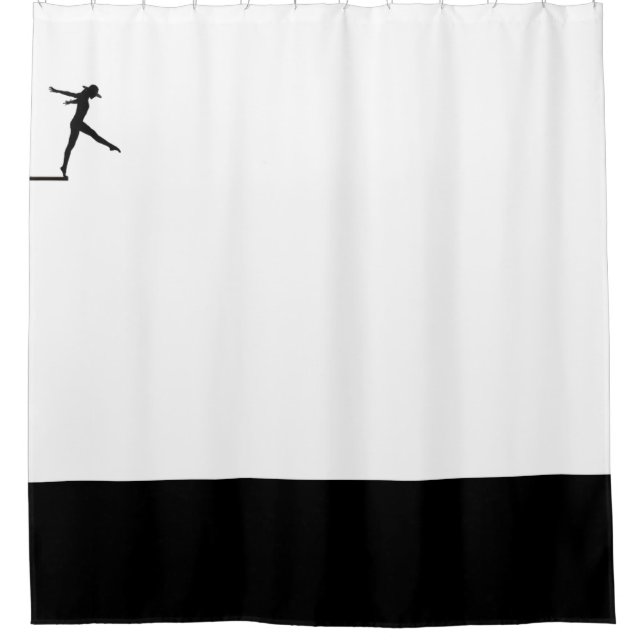 The Plunge - Diver on Deck Shower Curtain (Front)