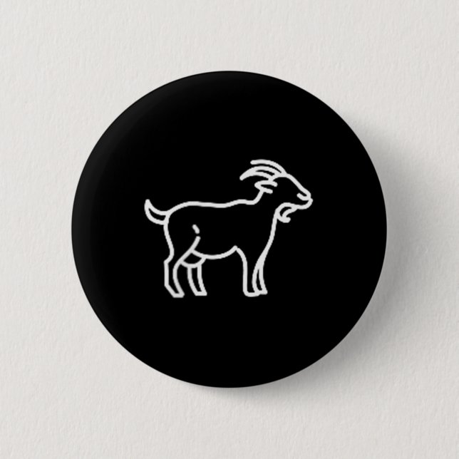The Pocket Patch Badge Apparel Co. Goat Animal Bad Button (Front)