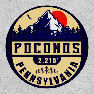 The Poconos Pennsylvania PA Mountain Gift Retro Patch