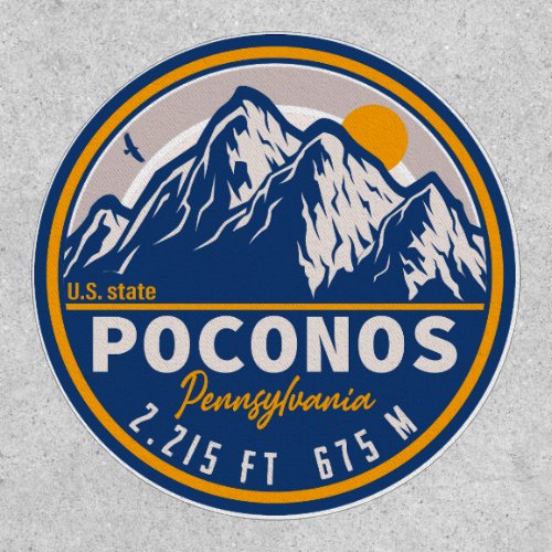 The Poconos Pennsylvania PA Mountain Gift Retro Patch