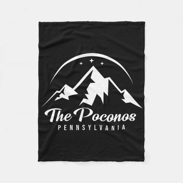 The Poconos Pennsylvania Ski Resort Skiing Snowboa Fleece Blanket (Front)