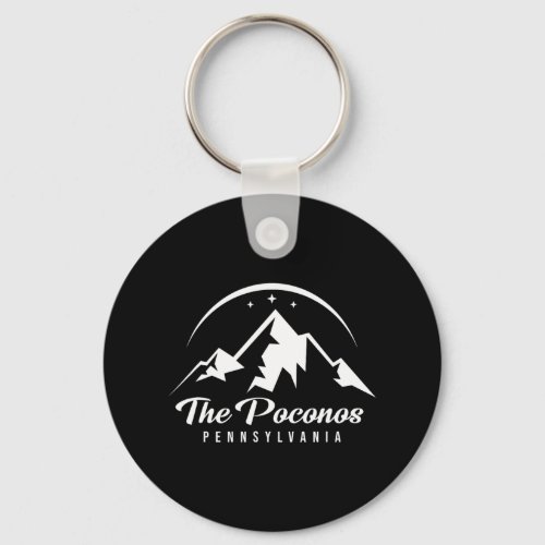 The Poconos Pennsylvania Ski Resort Skiing Snowboa Keychain