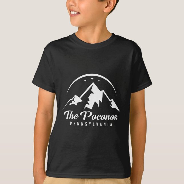 The Poconos Pennsylvania Ski Resort Skiing Snowboa T-Shirt (Front)