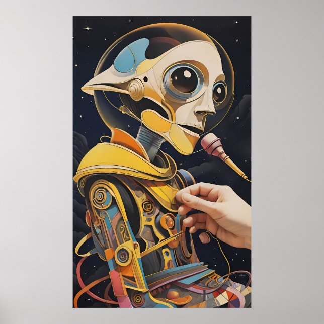 The Podcaster Disaster Ken Gage Sci-Fi Poster (Front)