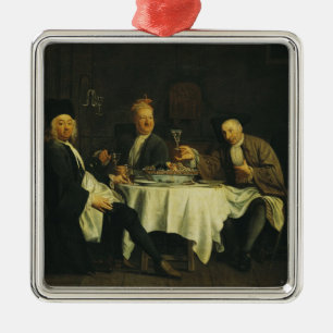 The Poet Alexis Piron at the Table Metal Ornament