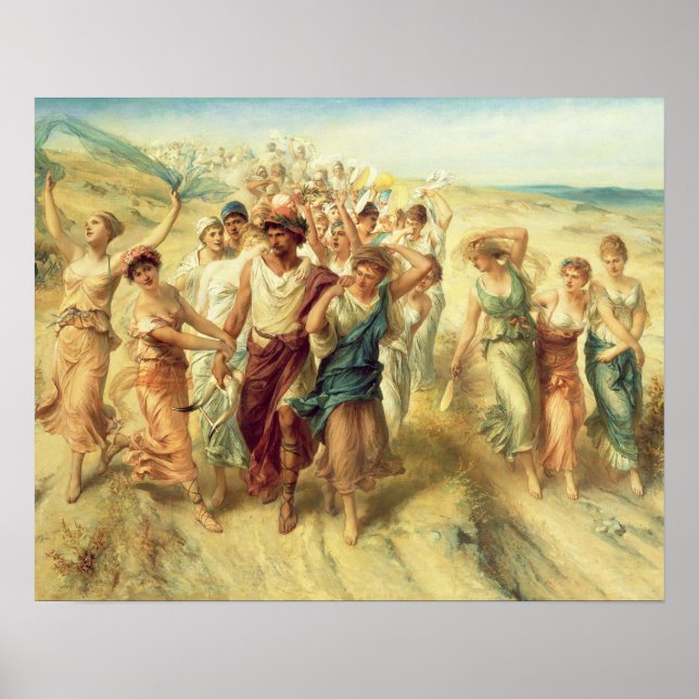 The Poet Anacreon (570-485 BC) with his Muses, 189 Poster (Front)
