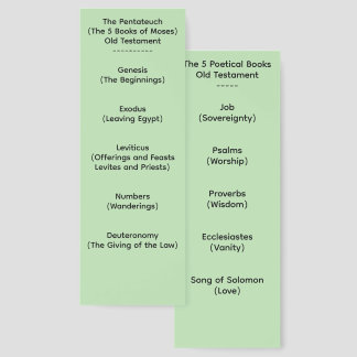The Poetical Books and Pentatuch  Bookmarks
