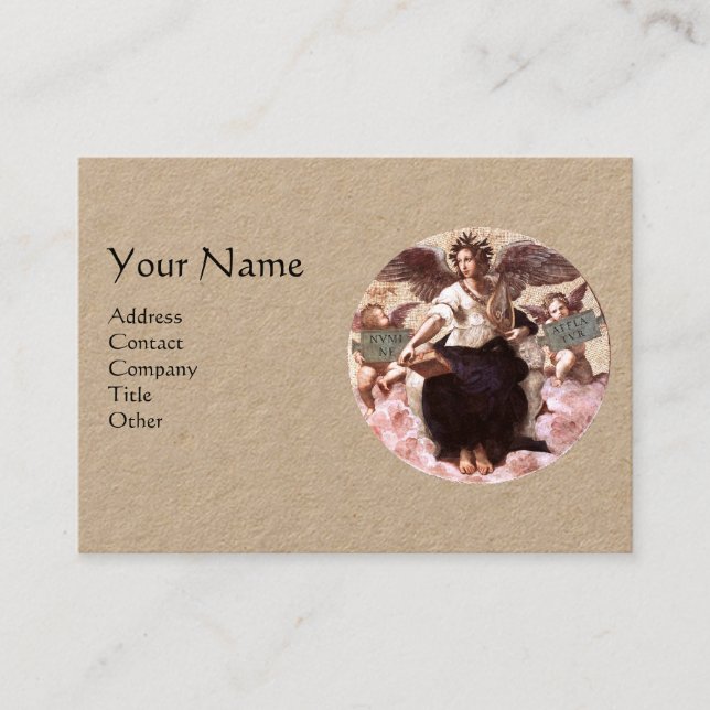THE POETRY Allegory Fresco by Raffaello Sanzio Business Card (Front)