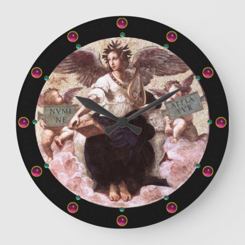 THE POETRY Allegory Fresco by Raffaello Sanzio Large Clock