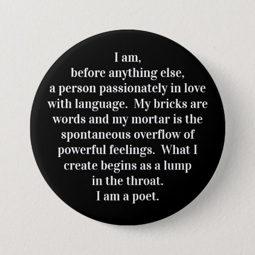 The Poets Creed Button