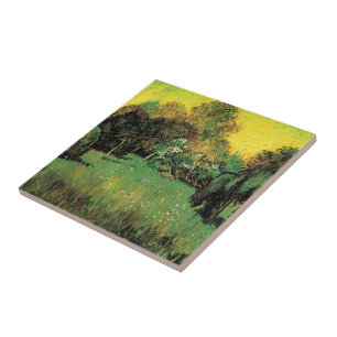 The Poet's Garden by Vincent van Gogh. Ceramic Tile