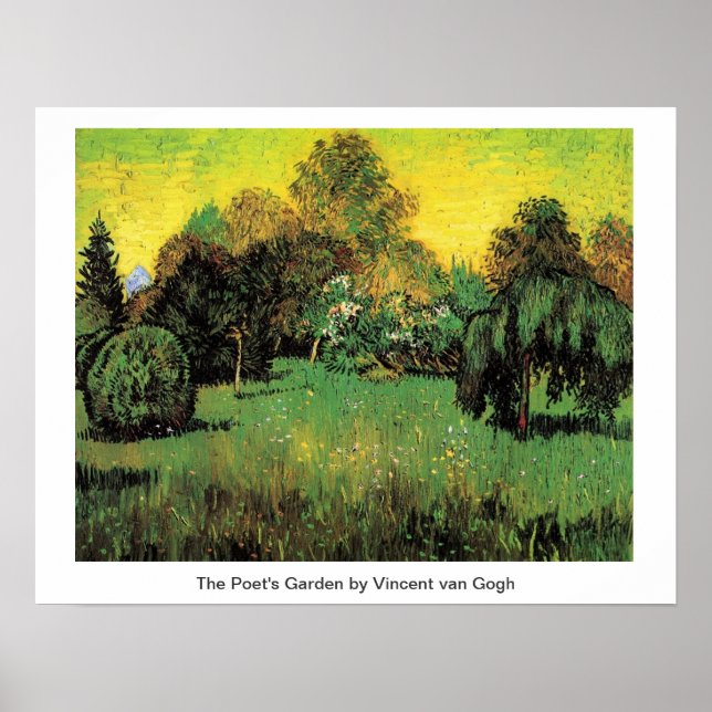 The Poet's Garden by Vincent van Gogh. Poster (Front)