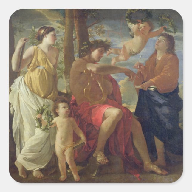 The Poet's Inspiration Square Sticker (Front)