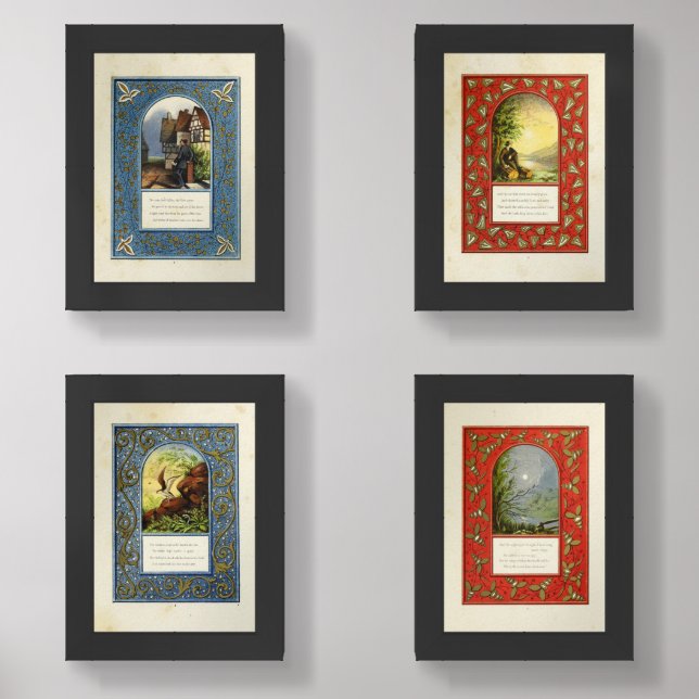 The Poet's Song by Tennyson Wall Art Sets (Front)