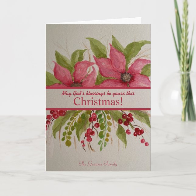 The Poinsettia Christmas Card (Front)