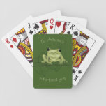 The Poker-faced Frog Playing Cards at Zazzle