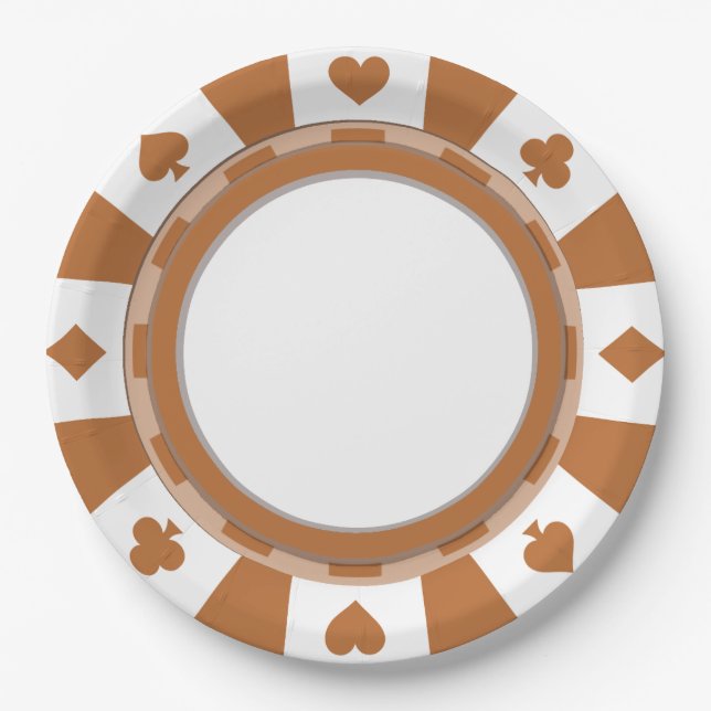 The Poker Player Party Style Paper Plates (Front)