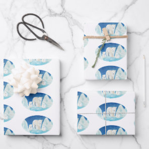 The Polar Bear Family                  Wrapping Paper Sheets