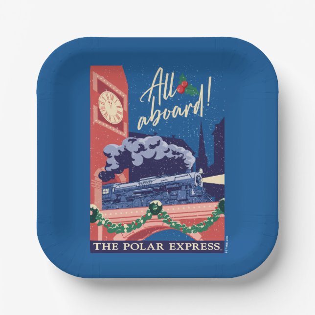 The Polar Express - All Aboard! Paper Plates (Front)