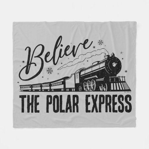 The Polar Express _ Believe  Vintage Graphic Fleece Blanket