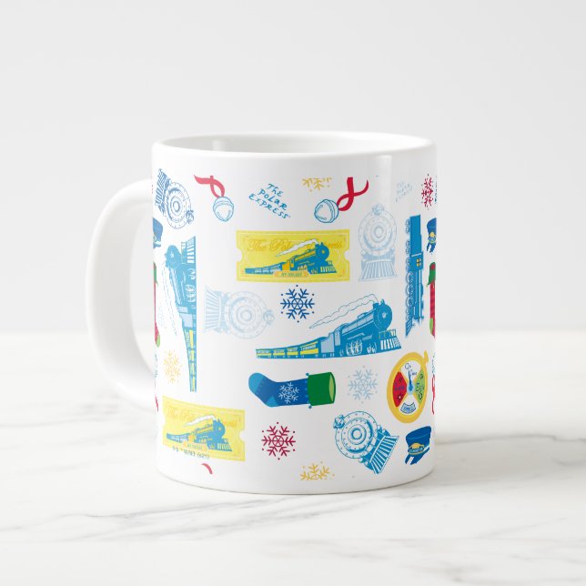 The Polar Express | Christmas Icon Pattern Giant Coffee Mug (Front Left)