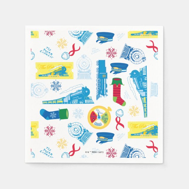 The Polar Express | Christmas Icon Pattern Napkins (Front)