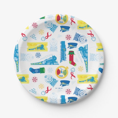 The Polar Express  Christmas Icon Pattern Paper Plates