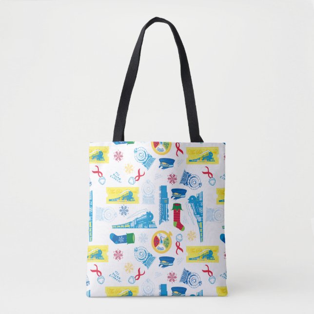 The Polar Express | Christmas Icon Pattern Tote Bag (Front)