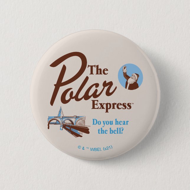 The Polar Express | "Do You Hear The Bell" Retro Button (Front)