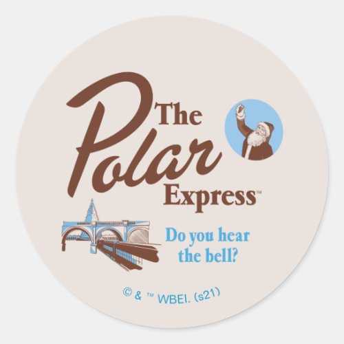 The Polar Express  Do You Hear The Bell Retro Classic Round Sticker