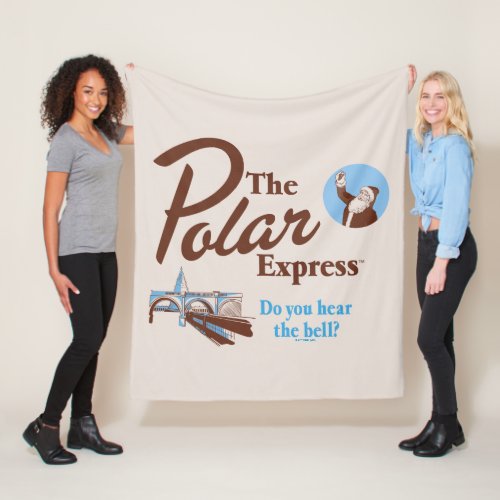 The Polar Express  Do You Hear The Bell Retro Fleece Blanket