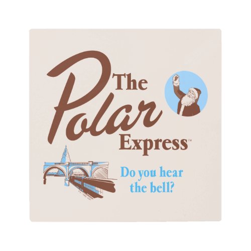 The Polar Express  Do You Hear The Bell Retro Metal Print