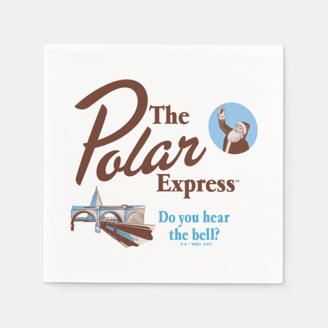 The Polar Express | "Do You Hear The Bell" Retro Napkins (Front)
