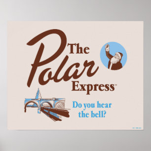 The Polar Express "Do You Hear The Bell" Retro Poster